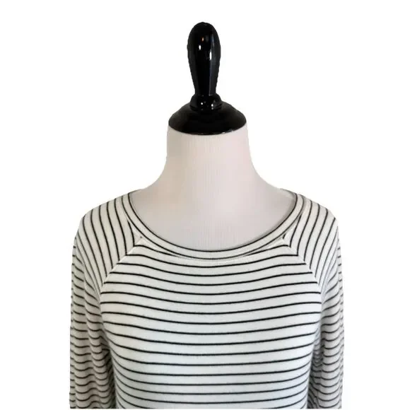 Daily Ritual Dress Women Size S Comfy Soft Stretch Tapered Wrist Striped - Picture 5 of 14